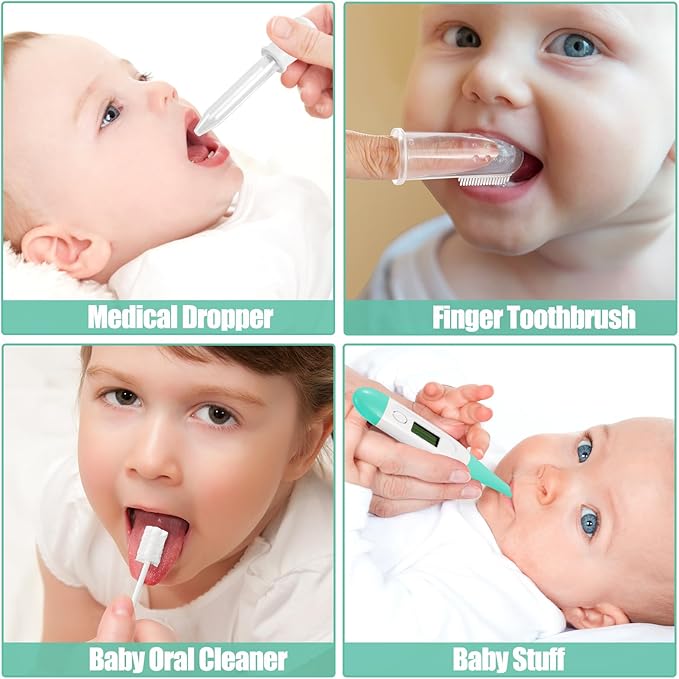 Baby Healthcare and Grooming Kit for Newborn Kids, 31PCS Upgraded Safety Baby Care Kit, Newborn Nursery Health Care Set, Baby Care Products (Green)