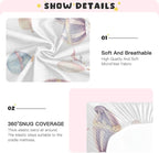 Watercolor Hot Air Balloon Crib Sheets for Boys and Girls, Fitted Baby Crib Sheets Soft and Breathable Mini Crib Sheets 39 X 27 X 5 Inches