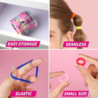 YGDZ Cotton Mini Hair Ties and Ponytail Holders Set for Toddlers and Kids: 300PCS Seamless Elastic Multicolor Bands, Hair Accessories for Little Girls