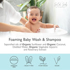 SoCal Suds & Company - 2-in-1 Organic Foaming Baby Wash Castile Soap & Shampoo Refill - Gentle Body Soap for Sensitive Gentle Bath -Nourishing Soothing Ingredients -Newborn Baby - Fragrance Free, 32oz