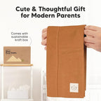 Organic Burp Cloths Baby Boy, Girl - 6-Pack Large Cotton Burping Cloths for Babies, Spit Up Rags, Super Absorbent, Ultra Soft Newborn Rag, Gender Neutral, Machine Washable, Durable(Terracotta)