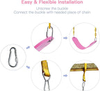 Swings Seat, Swings Seats Replacement 660lbs, Swingsets with Plastic Coated Chains, Swing Set Accessories for Outside Playground Tree, 2 Pack - Pink