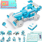 WhalesBot D1 21-in-1 STEM Coding Robot Kit for Kids (Ages 4-10), 280+ Pieces Educational Building Set with APP-Controlled & Programming, 3D APP Guidance, Ideal Toy Gift for Boys & Girls