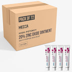 High-Potency 20% Zinc Oxide Ointment - (Pack of 72) Baby Diaper Rash Cream and Gentle Skin Protectant Barrier for Chafed Skin, Wetness Daily & Overnight Protection Soothing, Hypoallergenic, 1oz Tubes