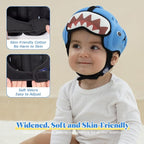 Baby Head Protector Baby Helmet for Crawling and Walking - No Bumps and Soft Safety Peak - Ultra Light and Adjustable Baby Head Protector Suitable for Babies 6-24 Months-Yellow Shark