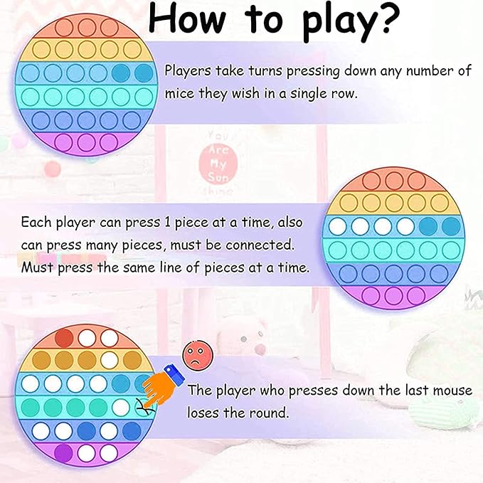 Multipurpose 4 Pack Rainbow Pop it Fidget Toy, Bubble Sensory Toy for Kids and Adults, Stress Reliever, 4 Shapes Poppers-Heart, Circle, Octagon, Square Pressure Relieving