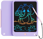 LCD Writing Tablet 10 Inch, Toys for 3 4 5 6 7 8 9 10 Year Old Boys Girls, Colorful Doodle Board Drawing Tablet, Gift for Boys Toddlers Age 3-12 Years, Memo Board, Drawing Pads with Lanyard(Purple)