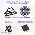 Desk-Fidget-Toys for Ferris-Wheels-Spinner: 4mins Kinetic-Metal-Spinner, Cool-Gadgets-Stuff for Kid Children Teen Adult EDC-Toy, ADHD Tools Stress Relief for Office Home School Men Woman Christmas