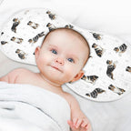 2 Pack Muslin Burp Cloths Bernedoodle Dogs Paw White Cotton Baby Burp Cloths Ultra Soft Burping Cloth Absorbent Spit Up Rags for Newborn Boys Girls 22x11 Inch