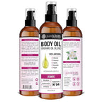 pureSCRUBS Ultra Moisturizing Jasmine Body Oil Spray for Dry Skin, Massage, Cuticles & More - Organic Super Blend of Jojoba, Argan, Coconut, Sweet Almond & Avocado Enriched with Vitamin E, Lg 4oz