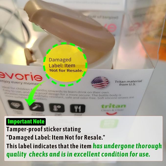 Evorie Tritan Spill Proof Toddler Straw Sippy Cup, 10 oz for Baby and Toddlers 1-3 Years Old, No Spill Straw Water Bottle with Removable Handles, Ideal for School, BPA-Free, Capybara (NEW)