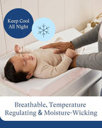 PurComfy Supersoft Diaper Changing Pad Covers, 2-Pack Premium Bamboo Viscose Change Table Pad Covers for Baby Girls and Boys, Hypoallergenic Stretchy Changing Table Cover Sheets