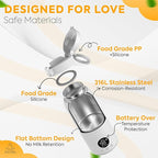 Portable Bottle Warmer for Travel – 17oz Large Capacity, Dual Heating Modes for Breast Milk & Water, Fast Heating, Long Battery Life – Smart Baby Bottle Warmer for Outdoor & New Mom Gift