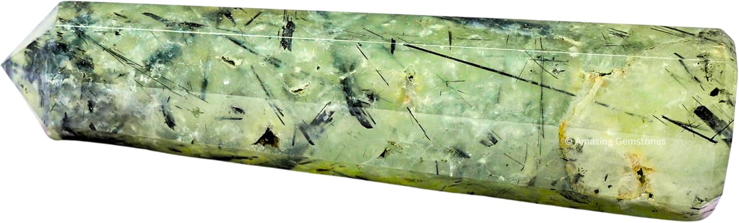 Amazing Gemstone Prehnite Crystal Towers - Natural Healing Crystal Point Obelisk for Reiki Healing and Crystal Grid (3 Inch)
