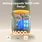 QIBOX Portable Bottle Warmer for Travel - 3Min Fast Heating of Breast Milk and Formula, 36W Fast Charge, 17 Ounces Large Capacity, Baby Bottle Warmer On The Go for Outdoor Airplane and Car