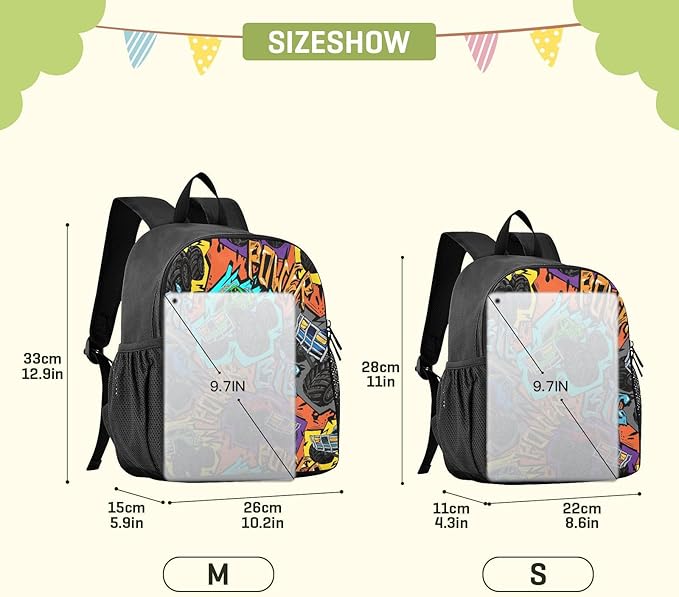 Monster Truck Car Toddler Backpack Waterproof Mini Backpack Boys/Girls Cute Small Backpack Kindergarten Pre School Bags 13 Inch