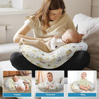 Nursing Pillow, Breastfeeding Pillow with Removable Cover, Ergonomic Breast Feeding Pillow, Baby Feeding Support Cushion for Mom Easier Breastfeeding- Original Size/Honey Bee