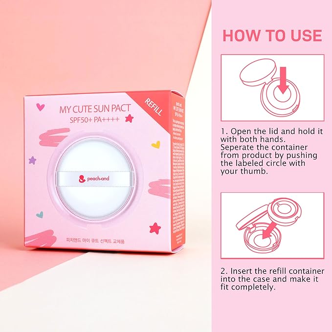 Peachand Baby Kids Mineral Sun Cushion SPF50+ PA++++ (Refill)