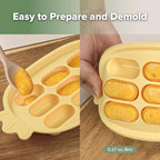 Haakaa Baby Popsicle Mold - Baby Food Maker & Breastmilk Teething Freezer Tray - BPA Free Silicone-Yellow