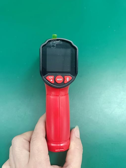 Infrared Thermometer Gun,SQECH Laser Thermometer Gun -58℉～1112℉(-50℃～600℃),Non-Contact Temperature Gun with Adjustable Emissivity&Color Backlight for Cooking, Pizza Oven,BBQ,Fridge,Engine,HVAC(Red)