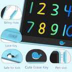 Hockvill LCD Writing Tablet for Kids 16 Inch, Toys for Girls Boys Drawing Pad for 3 4 5 6 7 8 Year Old Kid, Toddler Magnetic Doodle Board Travel Essentials Christmas Birthday for Children (Blue)