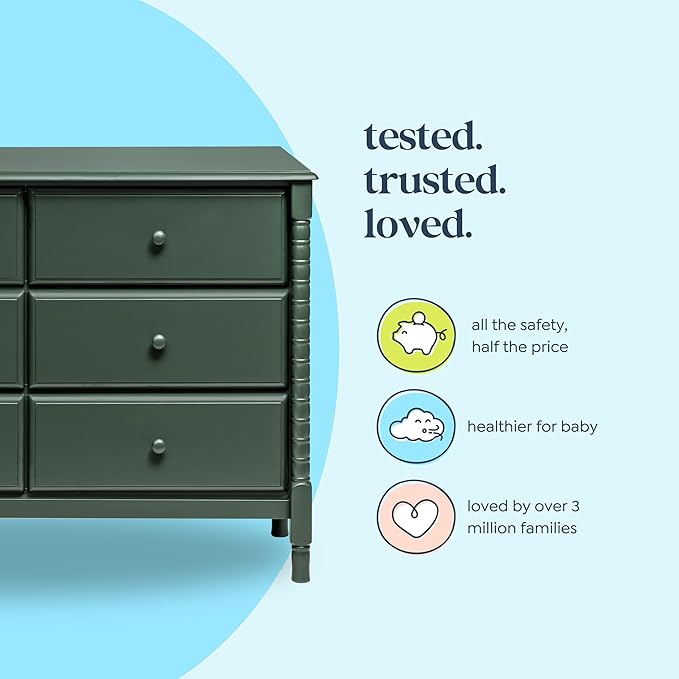 DaVinci Jenny Lind Spindle 6-Drawer Dresser in Forest Green