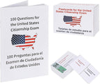 US Citizenship Test Study Guide 2025 with Bilingual Booklet-English/Spanish,US Citizenship Flash Cards 2025,US Civics Test Flash Bilingual Flash Cards Combo Set,100 Uscis Questions Answers Flashcards