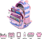 Cusangel Backpack for Girls Boys School Bookbags Kindergarten Elementary Lightweight Waterproof Multifunctional Large Capacity for Backpack (16 inch Sky Unicorn Fun Prints)
