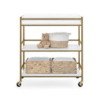 Delta Children Jade Changing Table/Cart, White Melamine/Bronze