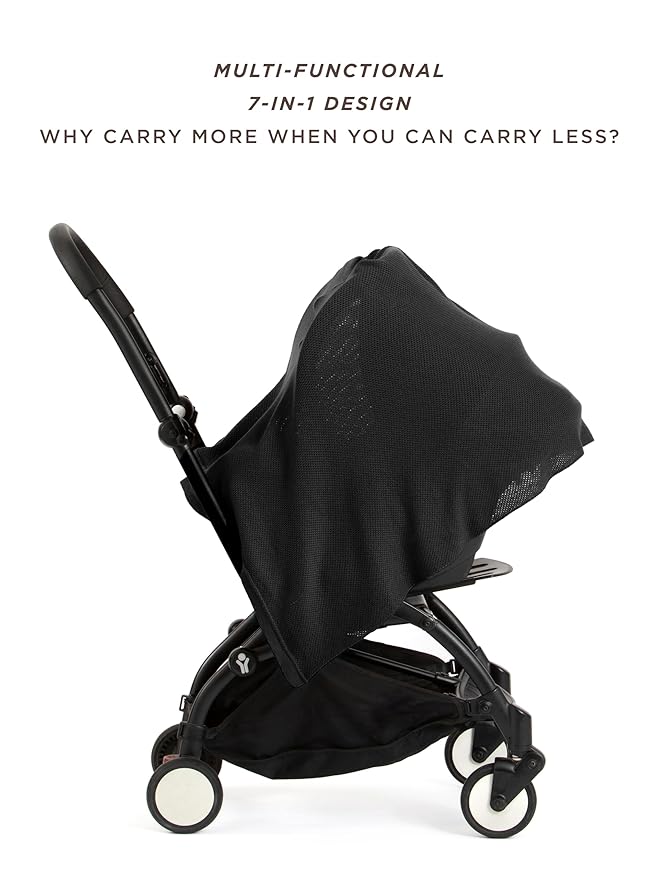 We are Amma | The Cocoon™ - Newborn Essentials Must Haves: Nursing Cover for Breast Feeding Essentials | Nursing Sweater Used as Breastfeeding Cover (Black, One Size)