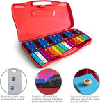 MUSICUBE Professional Glockenspiel for Kids & Adults 25-Note Well-Tuned Xylophone for Baby Toddler Orff Percussion Instrument Educational Musical Toys for Boys Girls Aged 3+ Gift Choice (G5-G7)