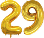 GOER Number 29 Balloons for 29th Birthday Party Decorations,42 Inch Jumbo Foil Helium 92 Balloons for 92nd Birthday Party Decoration (Gold)