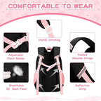 Kids Backpack for Girls School Bags for Middle School Students Book Bag for Elementary Primary Kawaii Ita Backpack, Black and Pink