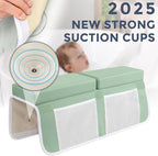 Bath Kneeler and Elbow Rest Pad Set - Comfortable 1.5” Thick Baby Bath Kneeler Pads with Toys Organizer, Non-Slip Knee Arm Support Bathtub Mat, Quick-Drying Kneeling Pad for Baby Bath Time