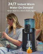 Water Warmer, HEYVALUE Baby Bottle Warmer, Formula Maker with Night Light, 4 Temperature Control & 72H Keep Warm, Detachable Tank, Instantly Dispenses Warm Water, Feed Baby More Easier and Healthier
