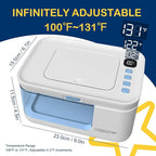 Baby Wipe Warmer and Dispenser Portable Heated Diaper Wipe Heater with Fast Heating, Larger Capacity, and Anti-Dry Out (with Charger Block)