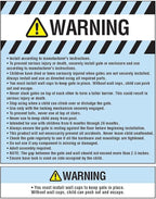 Regalo 56-Inch Extra WideSpan Walk Through Baby Gate, Includes 4-Inch, 8-Inch and 12-Inch Extension, 8 Piece Set - 4 Pack of Pressure Mounts and 4 Pack of Wall Cups and Mounting Kit, White