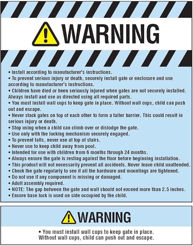 Regalo Insight™ Baby Safety Gate, Includes Clear Door, Extension Kit, Pressure Mount Kit, Wall Cups and Mounting Kit