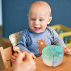 Accmor Baby Formula Dispenser On The Go, Formula Container to Go, Non-Spill Rotating Three-Compartment Formula Dispenser and Snack Storage Container for Infant Toddler Traveling