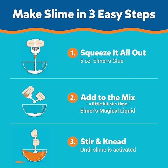 Elmer's Celebration Slime Kit, Complete Slime Supplies with Assorted Magical Liquid Slime Activators and Assorted Liquid Glues, 10 Count - Perfect for Parties, Gift, Activity Time