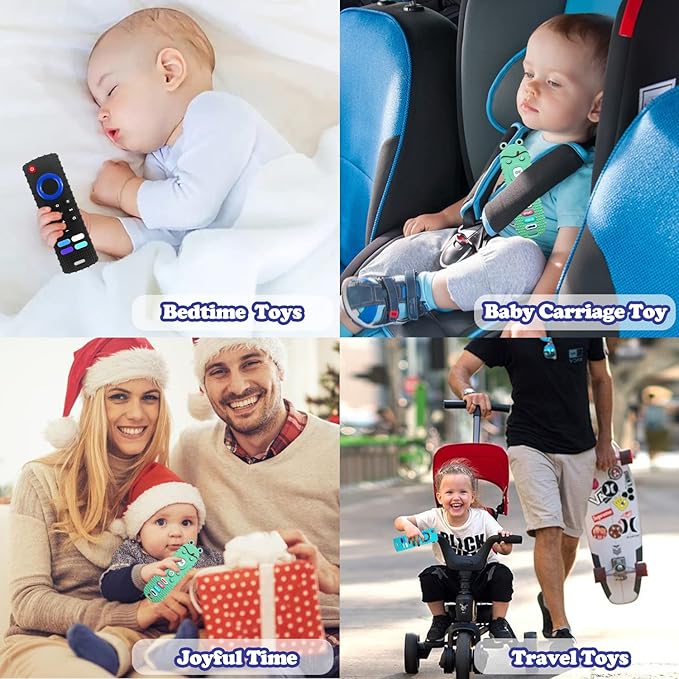 Silicone Baby Teething Toys, TV Remote Teethers for 6-12-18 Months Infant, Fire TV Remote Control Shape Toddlers Teething Remote Teethers, Chew Toys (FTV-1 Pack)