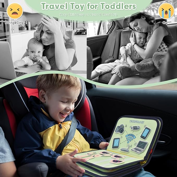 STEAM Learning Busy Board, Educational Activity Center for Kids