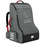 RAINSMORE Padded Car Seat Travel Bag for Airplane Heavy Duty Car Seat Backpack for Air Travel Baby Carseat Cover Bags for Airport Large Car Seats Carrier Fits Car Seats & Booster Seats,Gray