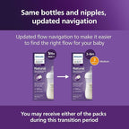 Philips Avent Natural Baby Bottles with Natural Response Nipples (Medium Flow, Flow 3), 9oz, Blue, 4-Pack, SCY903/24