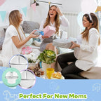 3-Pack Stainless Steel Baby Plates with Suction, BPA-Free Stainless Steel Kids Plates, 9” Divided Toddler Plate for Dishwasher Safe, Non-Slip Silicone Base, Detachable (Blue, Green, Purple)