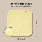 6-Pack Baby Washcloths - Soft Absorbent Viscose from Bamboo Wash Cloths for Babies, Kids, Toddlers, Infant, Newborn Bath Towels, Gentle on Sensitive Skin, 10x10 Reusable Face Towels (Sunshine)