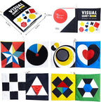 beiens High Contrast Black and White Baby Book - Touch and Feel Crinkle Sensory Toy - Visual Stimulation Interactive Montessori Toys for 0-12 Months Infant Newborn - Baby Gift for Boys Girls