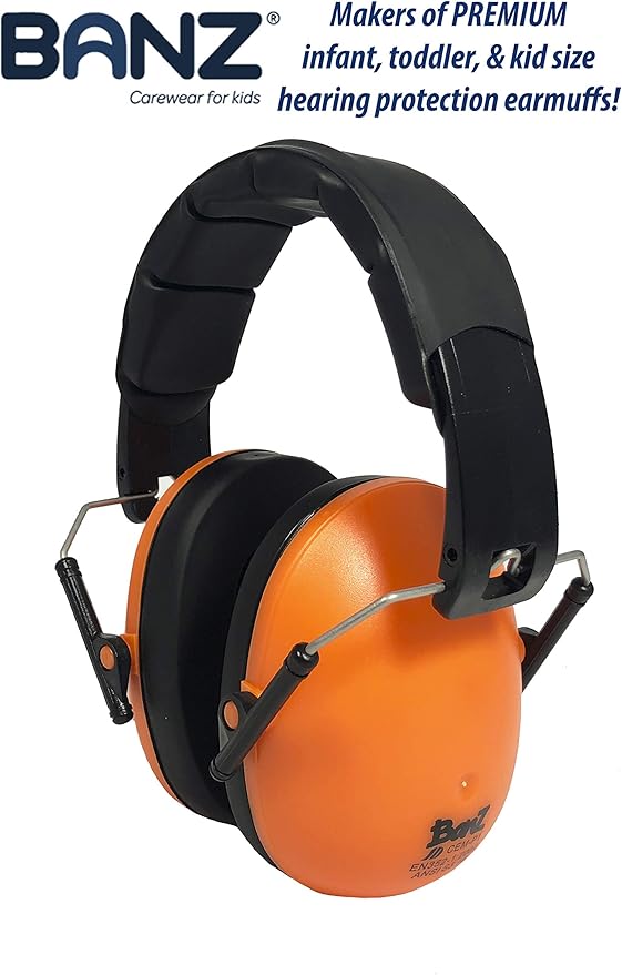BANZ Kidz Earmuffs 2 Years & Older - Loud Noise Cancelling Kids Headphones & Toddler Ear Muffs, Size Adjustable