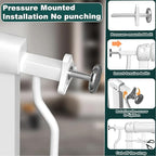 TSAYAWA Baby Gate Extra Wide Fits 71.5-85.8 inch Wide Opening - Dog Pet Gates for Doorways Stairs No Drilling Pressure Mounted - Large Child Safety Gate Indoor Outdoor White