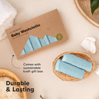 6-Pack Baby Washcloths - Soft Absorbent Viscose from Bamboo Wash Cloths for Babies, Kids, Toddlers, Infant, Newborn Bath Towels,Gentle on Sensitive Skin,10x10 Reusable Face Towels(Navy Blue)